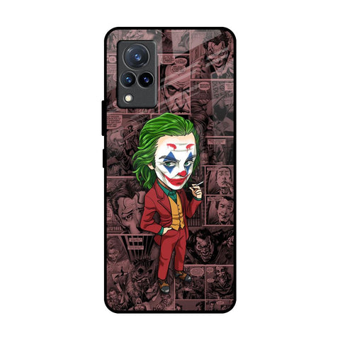 Joker Cartoon Vivo V21 Glass Back Cover Online