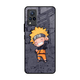 Orange Chubby Vivo V21 Glass Back Cover Online
