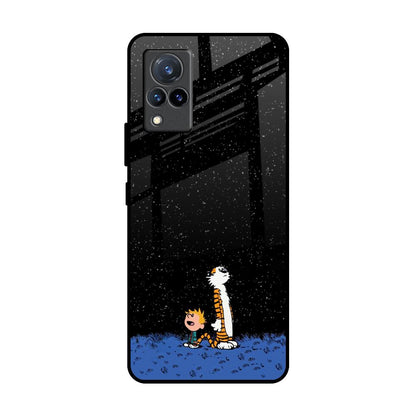 Night Sky Star Vivo V21 Glass Back Cover Online