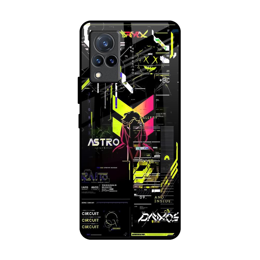 Astro Glitch Vivo V21 Glass Back Cover Online