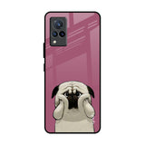 Funny Pug Face Vivo V21 Glass Back Cover Online