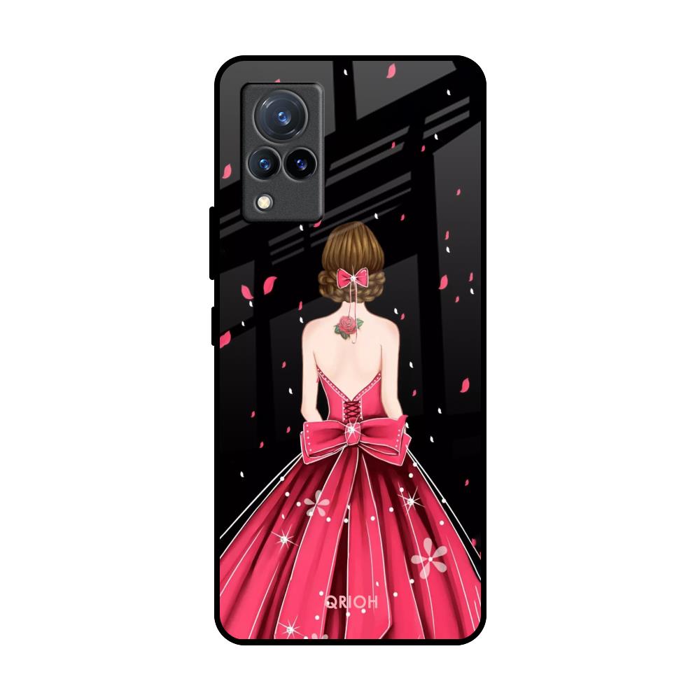 Fashion Princess Vivo V21 Glass Back Cover Online