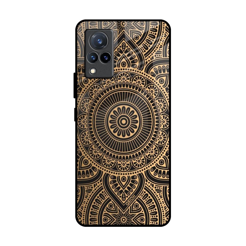 Luxury Mandala Vivo V21 Glass Back Cover Online