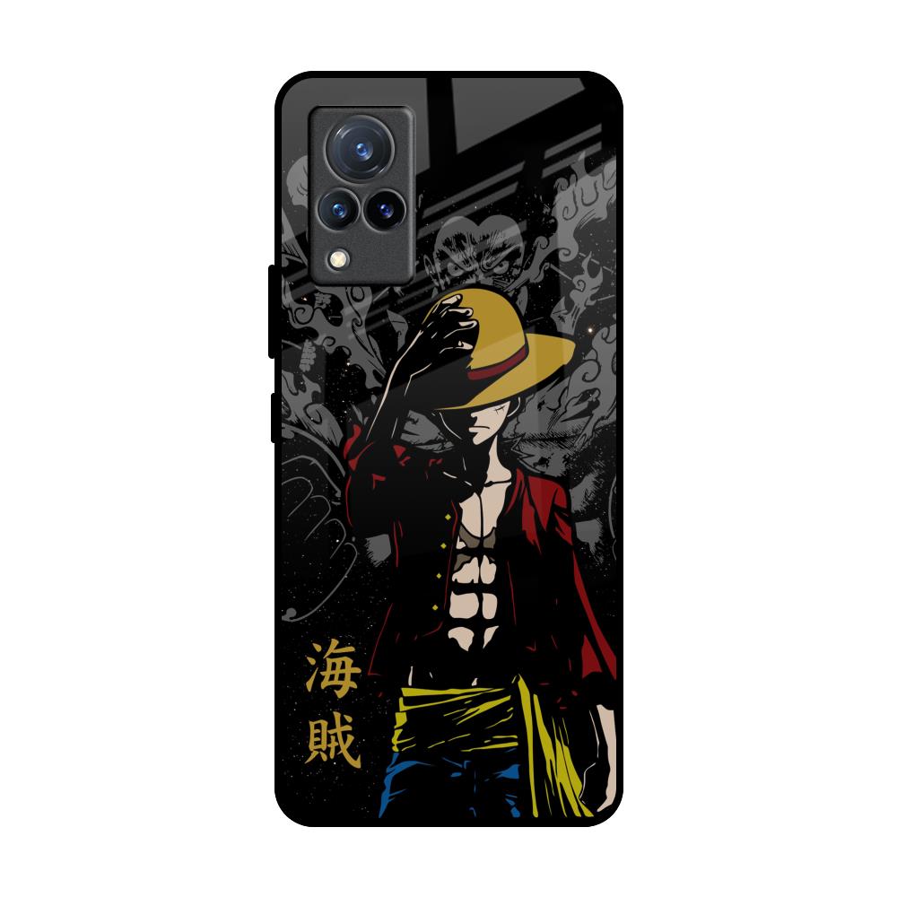 Dark Luffy Vivo V21 Glass Back Cover Online