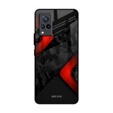 Modern Camo Abstract Vivo V21 Glass Back Cover Online