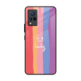 Lucky Abstract Vivo V21 Glass Back Cover Online