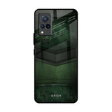 Green Leather Vivo V21 Glass Back Cover Online