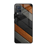 Tri Color Wood Vivo V21 Glass Back Cover Online