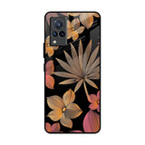 Lines Pattern Flowers Vivo V21 Glass Back Cover Online