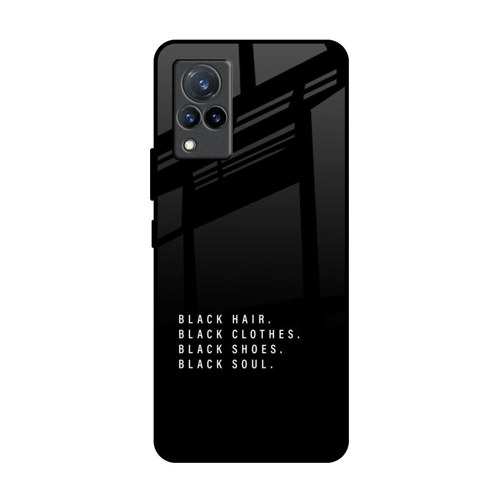 Black Soul Vivo V21 Glass Back Cover Online