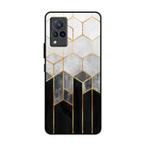 Tricolor Pattern Vivo V21 Glass Back Cover Online