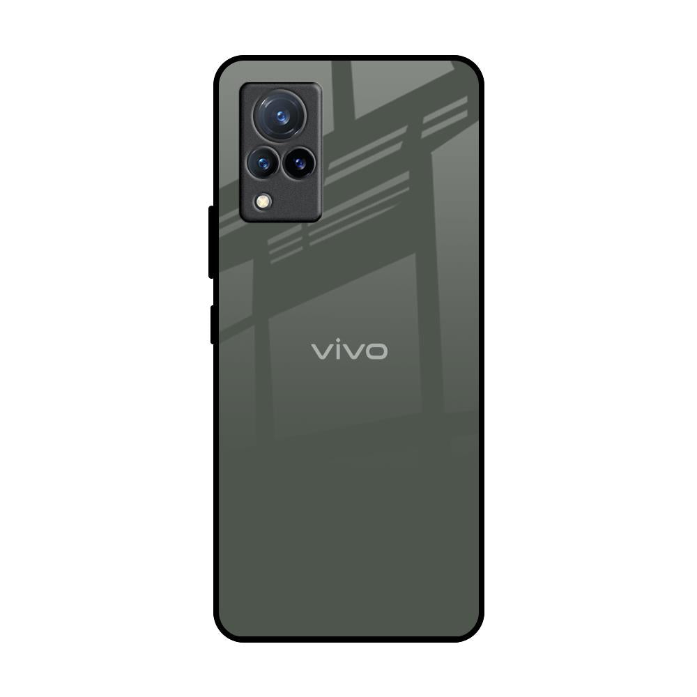 Charcoal Vivo V21 Glass Back Cover Online