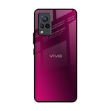 Pink Burst Vivo V21 Glass Back Cover Online