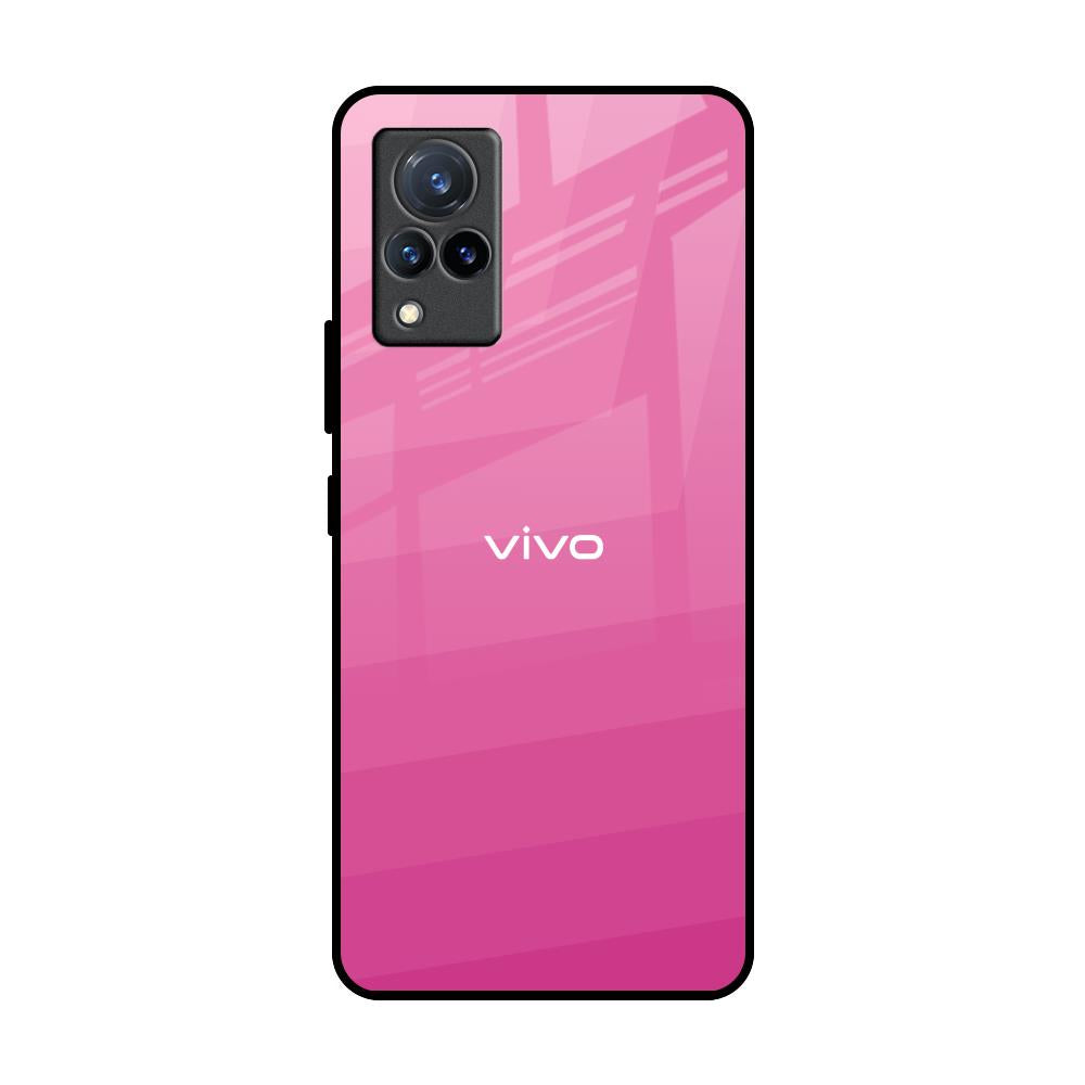 Pink Ribbon Caddy Vivo V21 Glass Back Cover Online