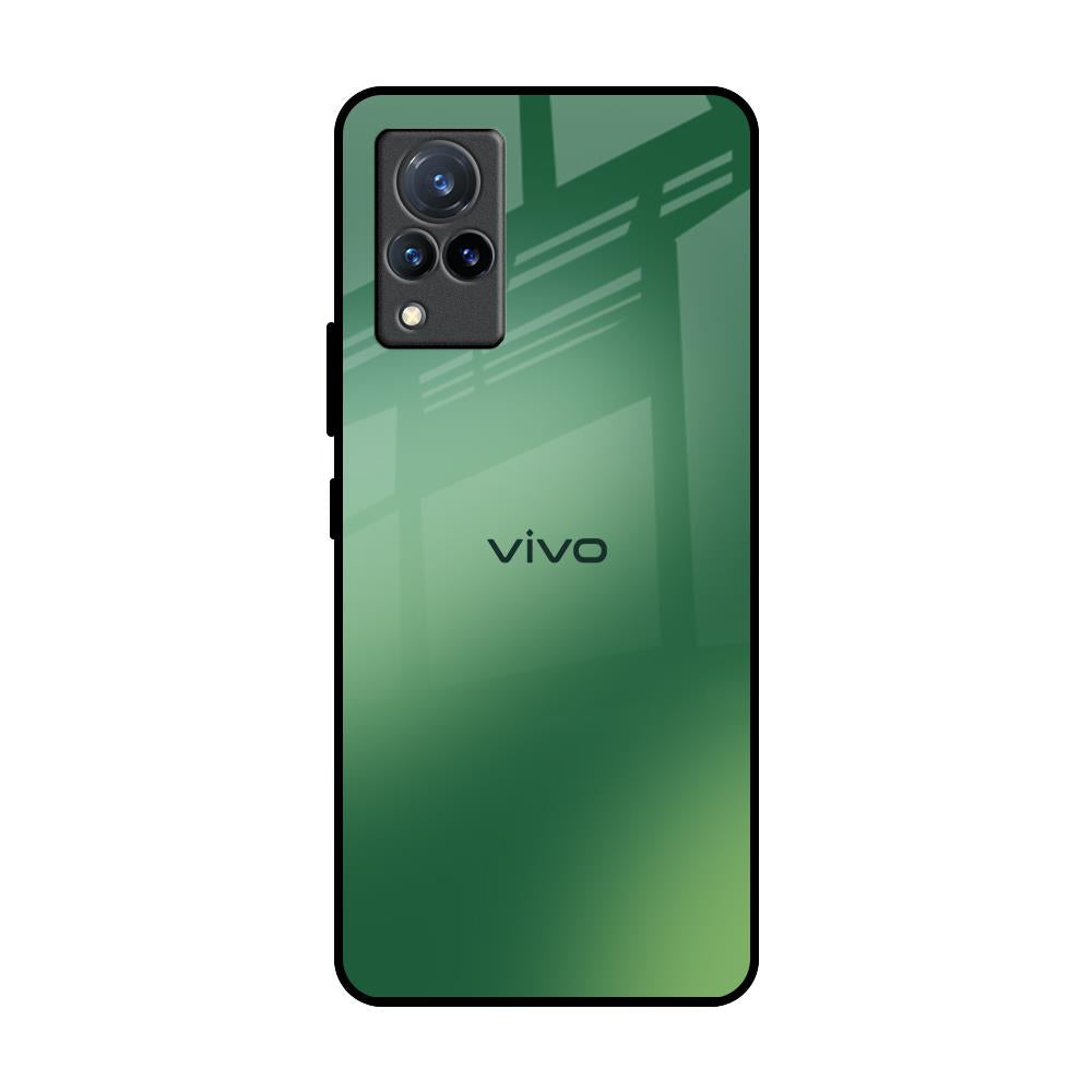 Green Grunge Texture Vivo V21 Glass Back Cover Online