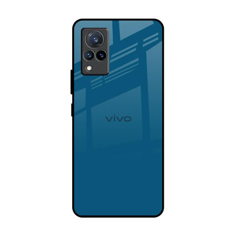 Cobalt Blue Vivo V21 Glass Back Cover Online