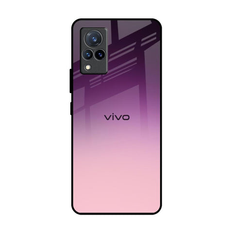 Purple Gradient Vivo V21 Glass Back Cover Online