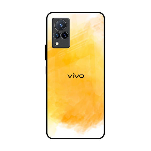 Rustic Orange Vivo V21 Glass Back Cover Online