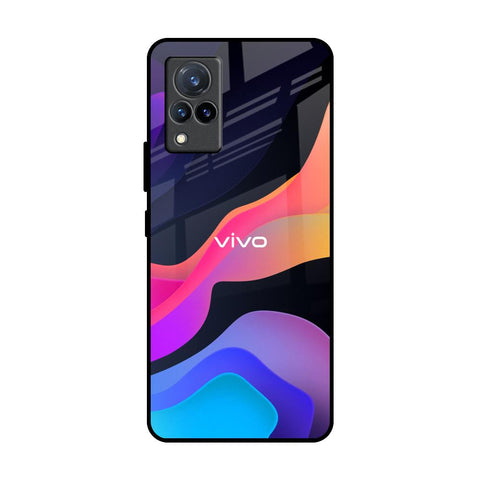 Colorful Fluid Vivo V21 Glass Back Cover Online
