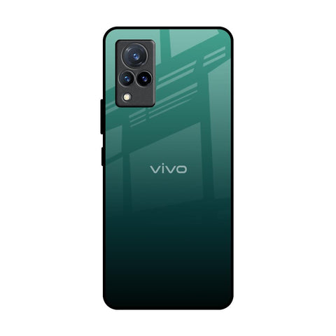 Palm Green Vivo V21 Glass Back Cover Online