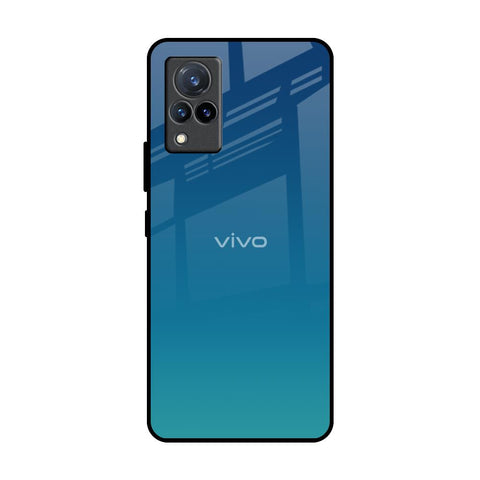 Celestial Blue Vivo V21 Glass Back Cover Online