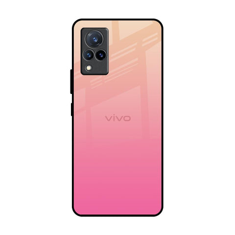 Pastel Pink Gradient Vivo V21 Glass Back Cover Online
