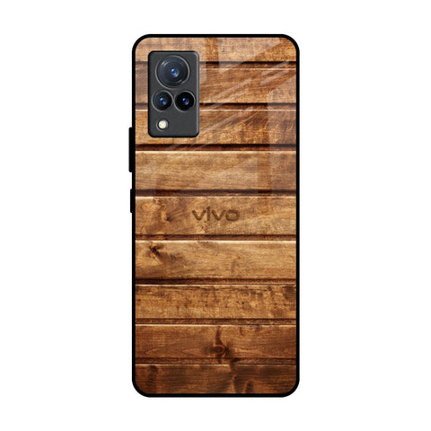 Wooden Planks Vivo V21 Glass Back Cover Online