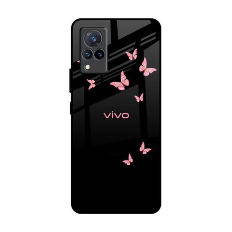 Fly Butterfly Vivo V21 Glass Back Cover Online