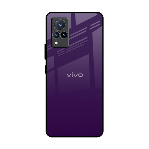 Dark Purple Vivo V21 Glass Back Cover Online