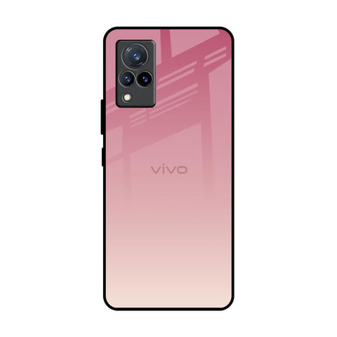 Blooming Pink Vivo V21 Glass Back Cover Online