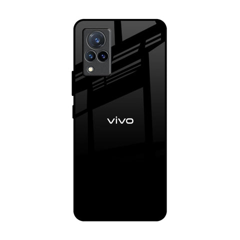 Jet Black Vivo V21 Glass Back Cover Online