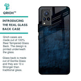 Dark Blue Grunge Glass Case for Vivo V21