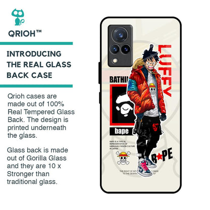 Bape Luffy Glass Case for Vivo V21