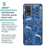Blue Cheetah Glass Case for Vivo V21