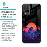 Retro Astronaut Glass Case for Vivo V21