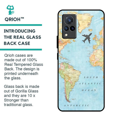Travel Map Glass Case for Vivo V21