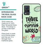 Travel Stamps Glass Case for Vivo V21