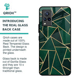 Abstract Green Glass Case For Vivo V21