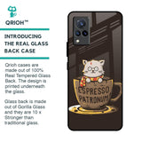 Tea With Kitty Glass Case For Vivo V21