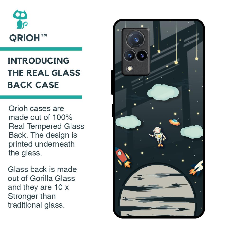 Astronaut Dream Glass Case For Vivo V21