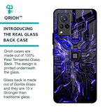 Techno Color Pattern Glass Case For Vivo V21