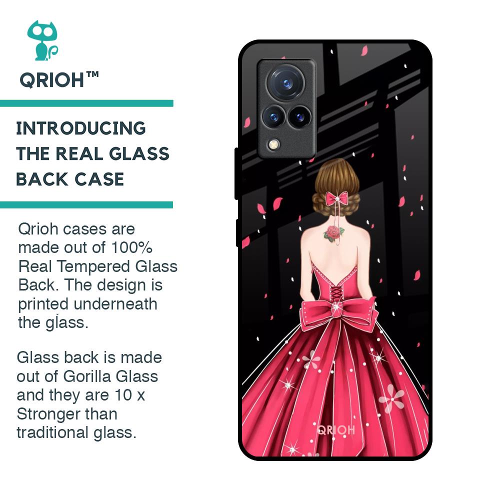 Fashion Princess Glass Case for Vivo V21