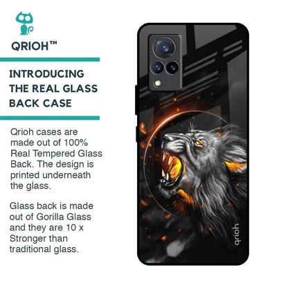 Aggressive Lion Glass Case for Vivo V21