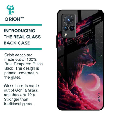 Moon Wolf Glass Case for Vivo V21