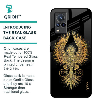 Mythical Phoenix Art Glass Case for Vivo V21