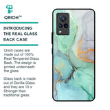 Green Marble Glass Case for Vivo V21