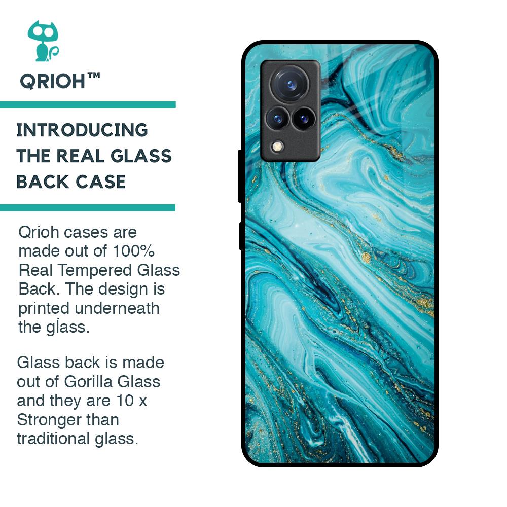 Ocean Marble Glass Case for Vivo V21