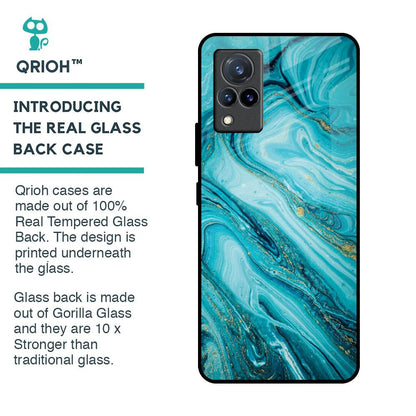 Ocean Marble Glass Case for Vivo V21