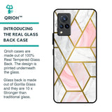 Geometrical Marble Glass Case for Vivo V21