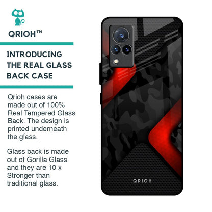 Modern Camo Abstract Glass Case for Vivo V21